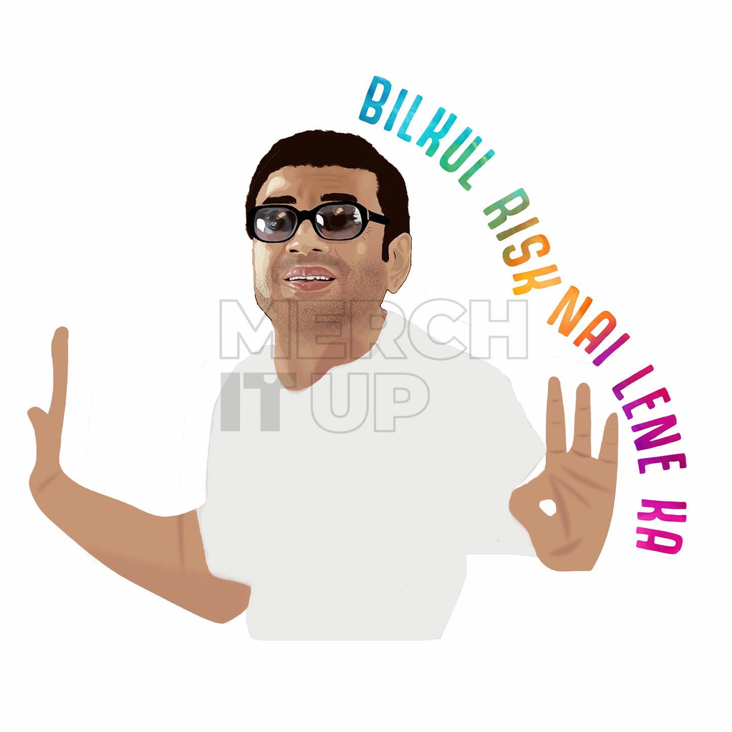 Colourful Bilkul Risk Nai Lene Ka - Regular T-shirt