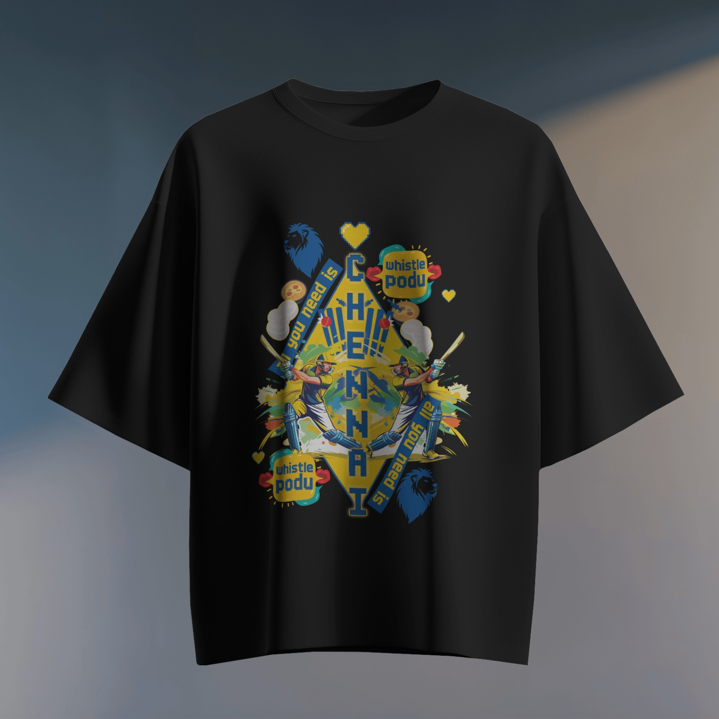 Whistle Podu Vibe - Chennai - Oversized T-shirt