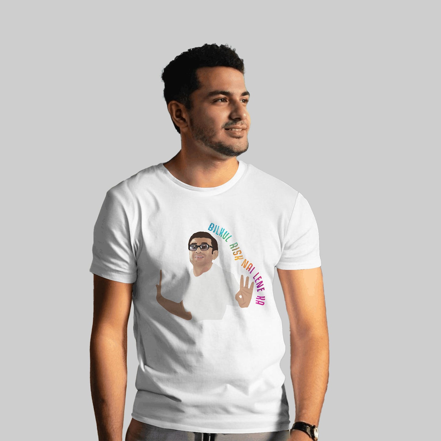 Colourful Bilkul Risk Nai Lene Ka - Regular T-shirt