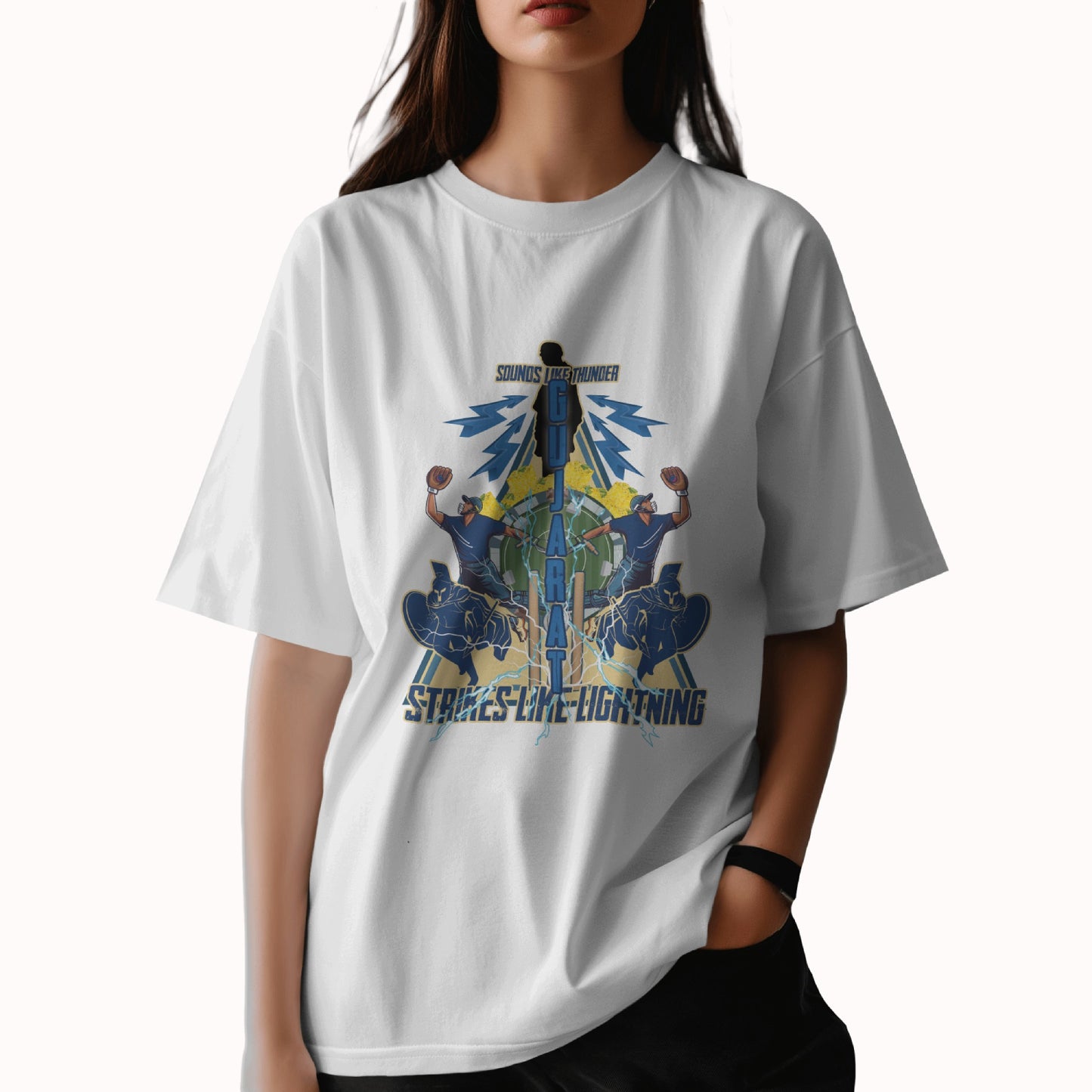 Aavyo Re Garaj! - Gujarat - Unisex Oversized T-shirt