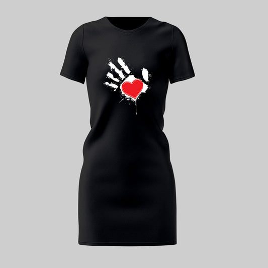 Heart In Hand - Regular T-shirt Dress