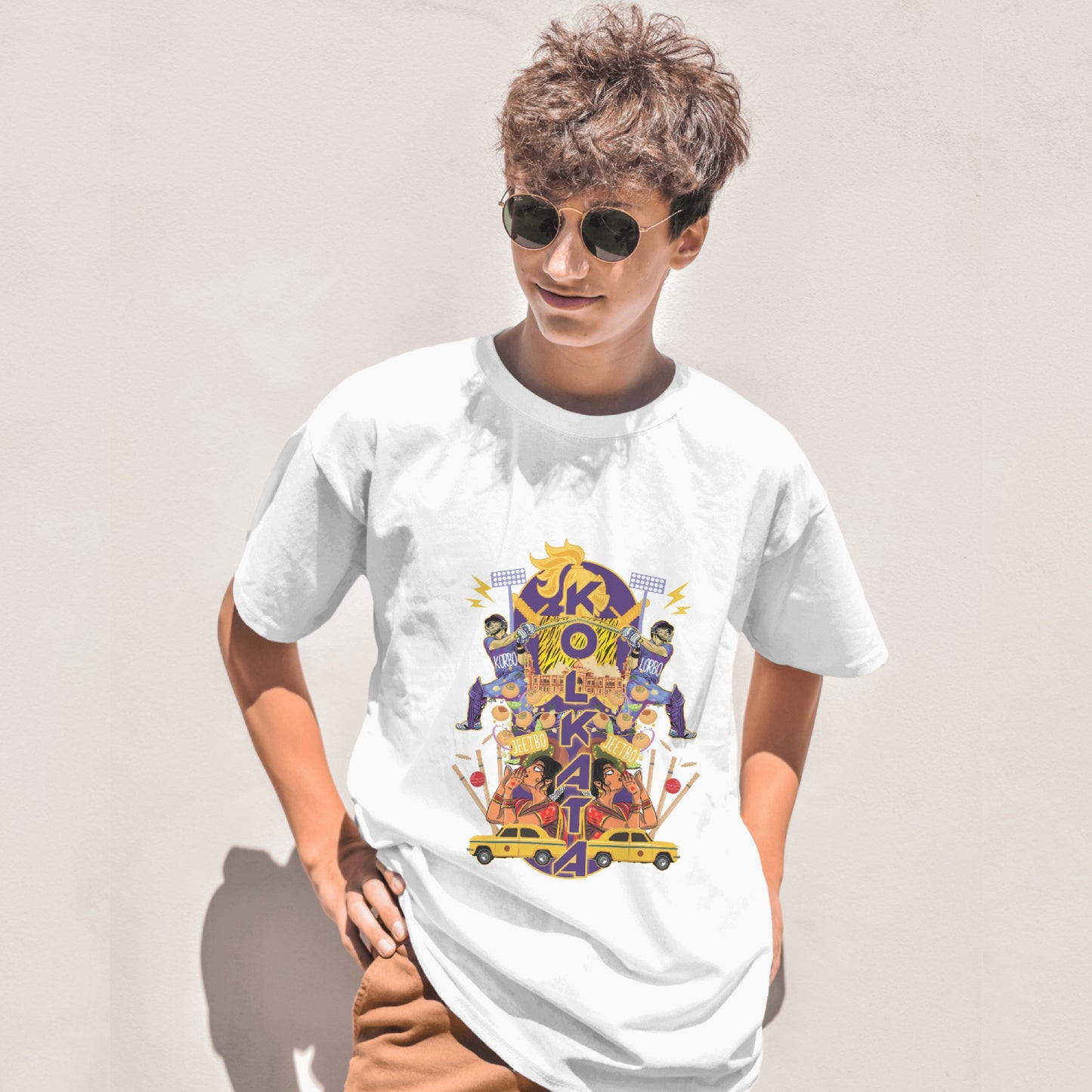 Korbo Lorbo Swagbo - Kolkata - Unisex Oversized T-shirt