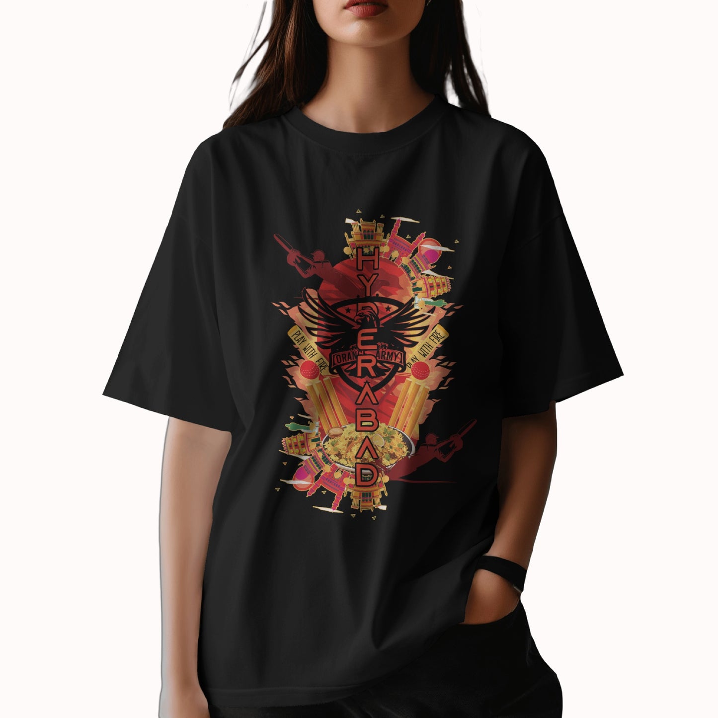Orange Army - Hyderabad - Oversized T-shirt