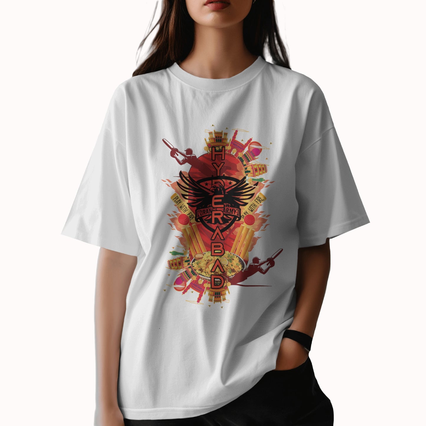 Orange Army - Hyderabad - Oversized T-shirt