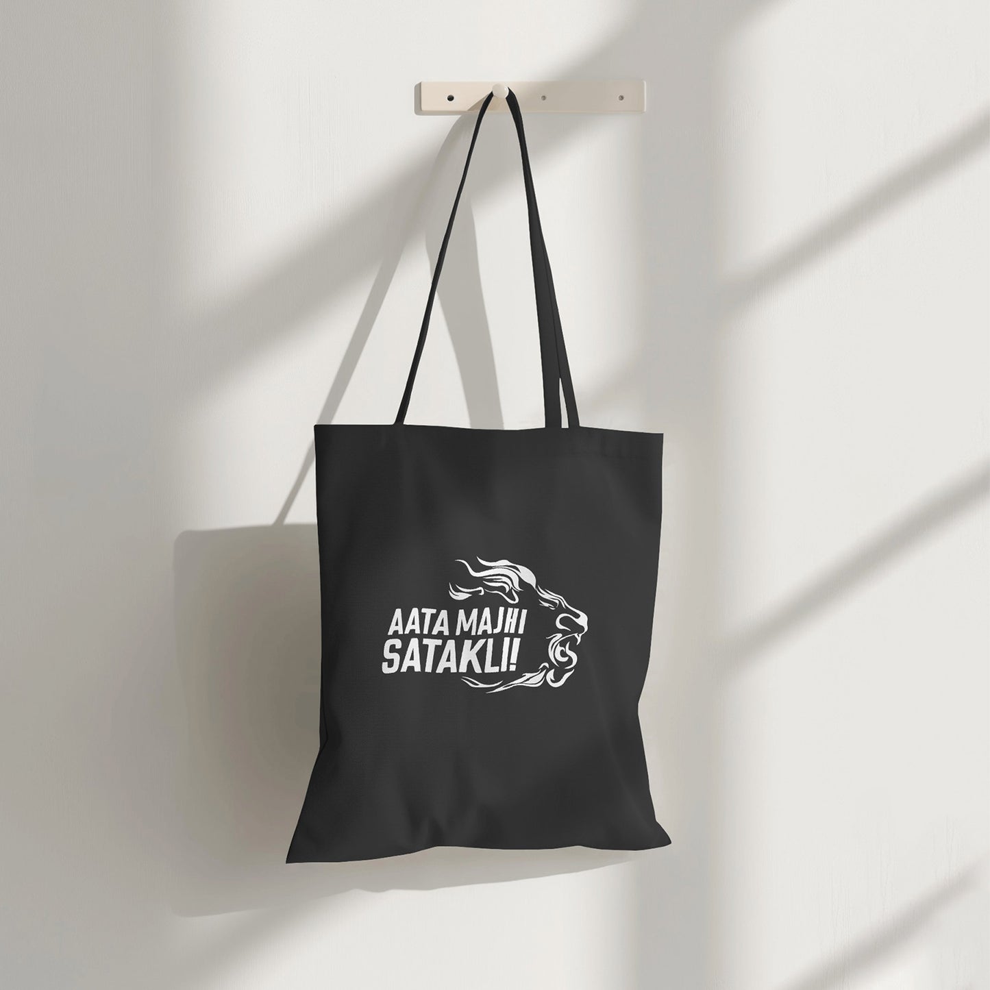 Aata Majhi Satakli Tote Bag (Long Handle)