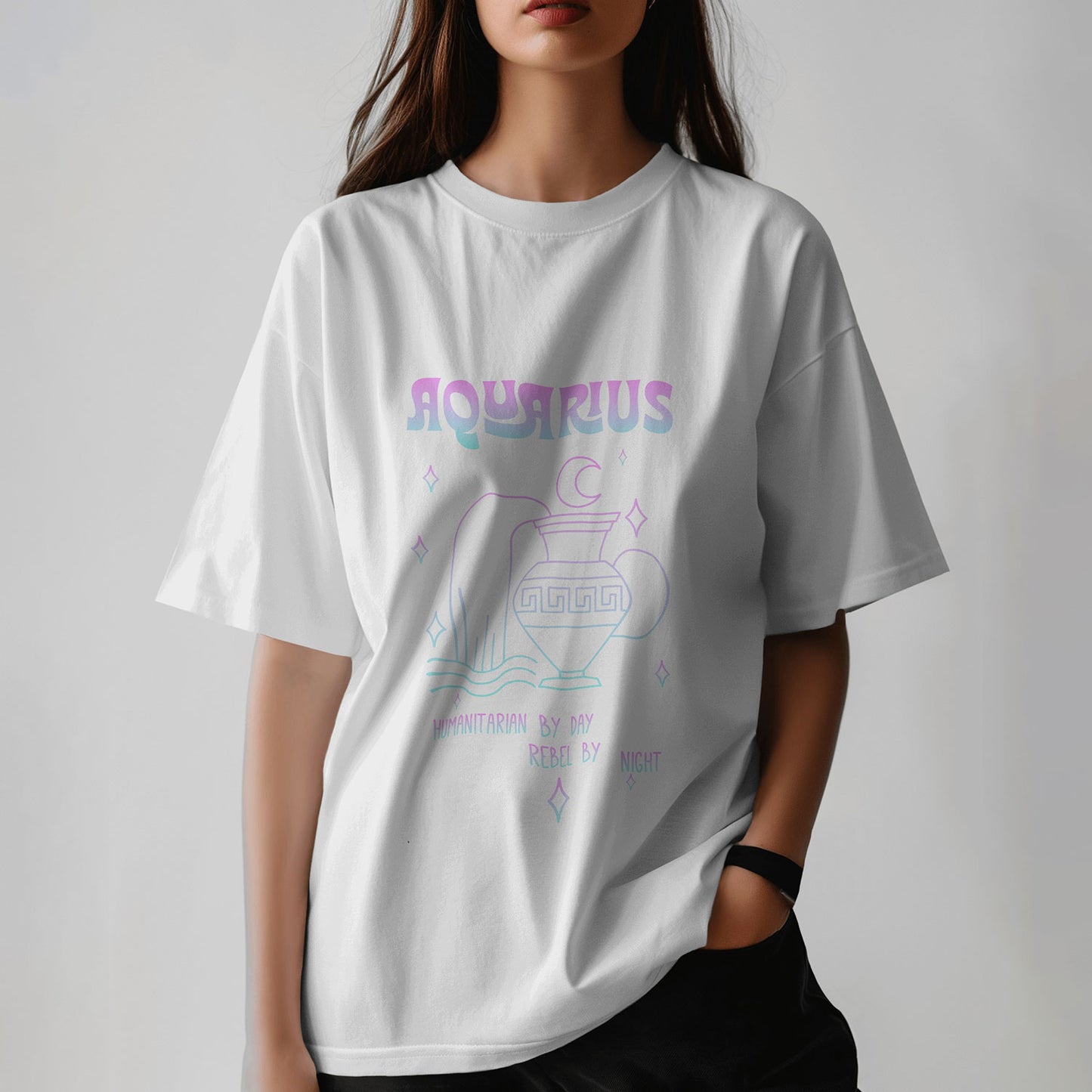 Sky Full Of Stars - Aquarius - Oversized T-shirt