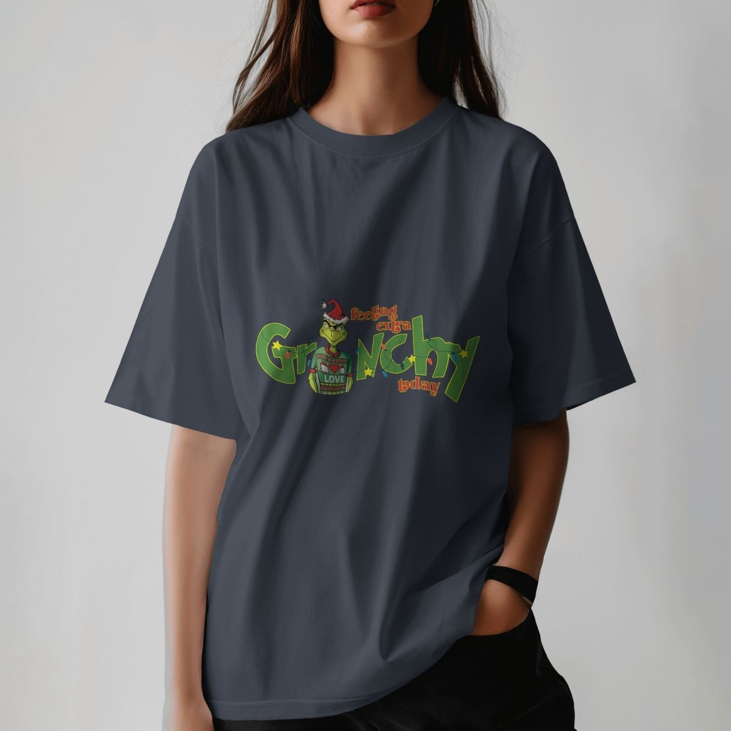 Feeling Extra Grinchy Today - Oversized T-shirt