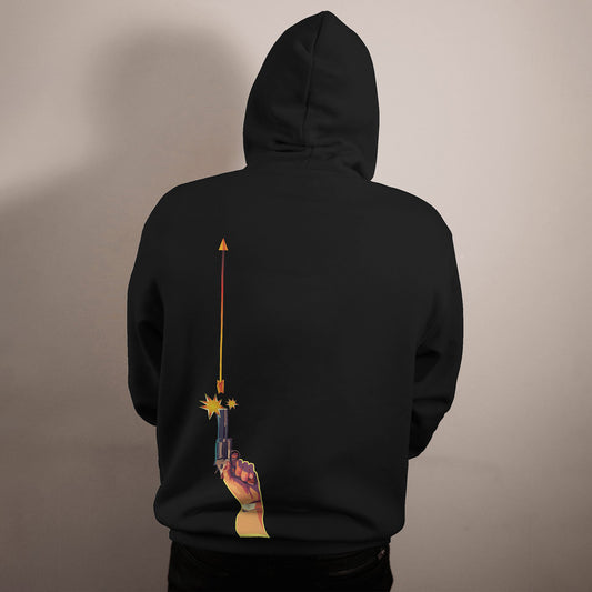 Gun Shoots Arrow Hoodies