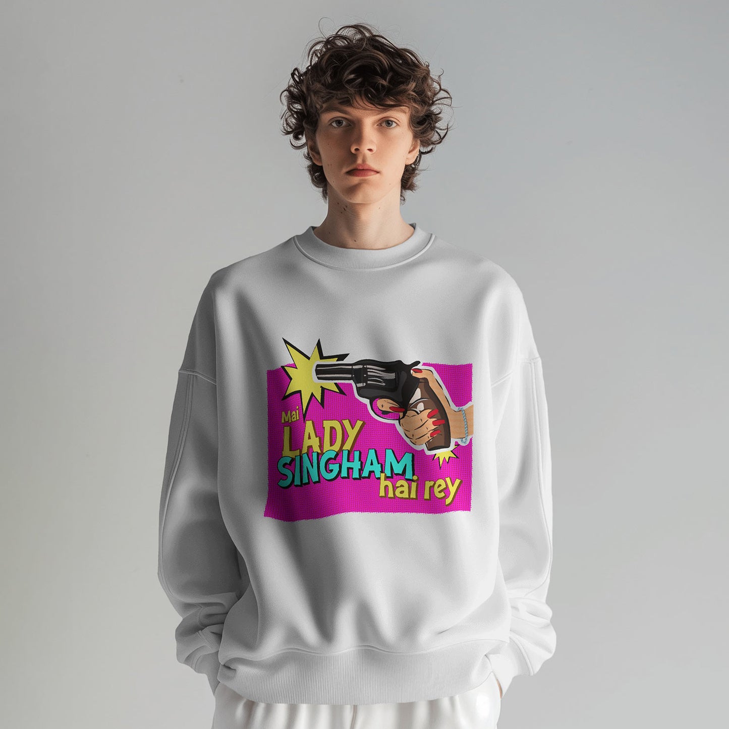 Lady Singham's Gun Sweatshirt