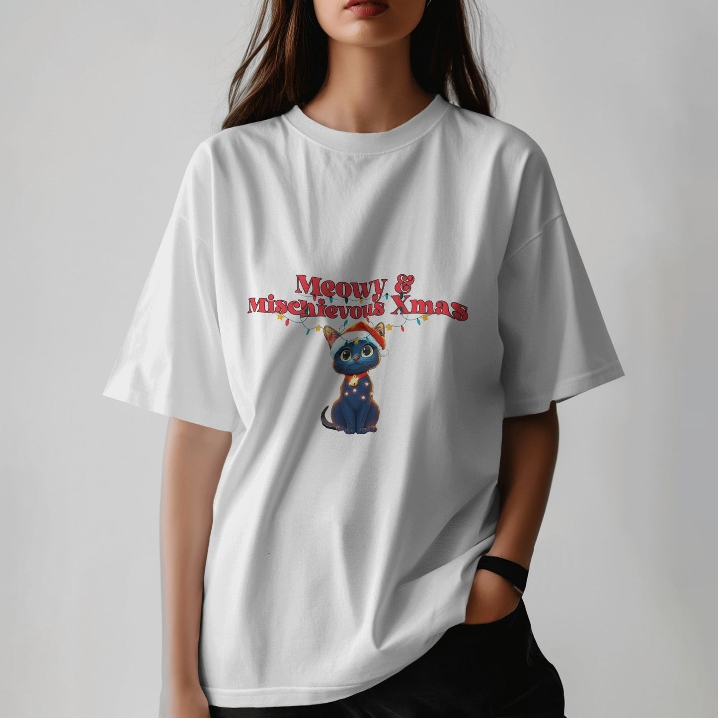 Meowy & Mischievous Xmas - Oversized T-shirt