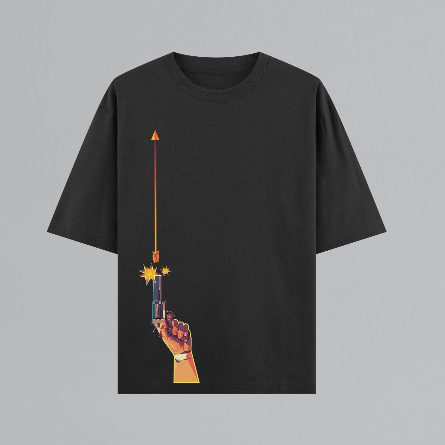 Gun Shoots Arrow Oversized T-shirt