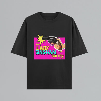 Lady Singham's Gun Oversized T-shirt