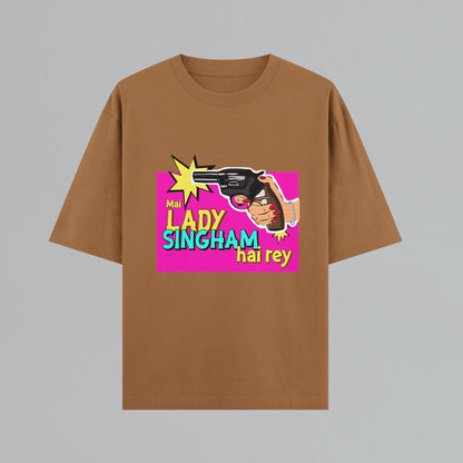 Lady Singham's Gun Oversized T-shirt