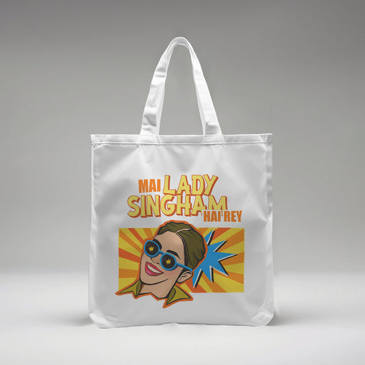 Lady Singham Hai Re Tote Bag (Large)