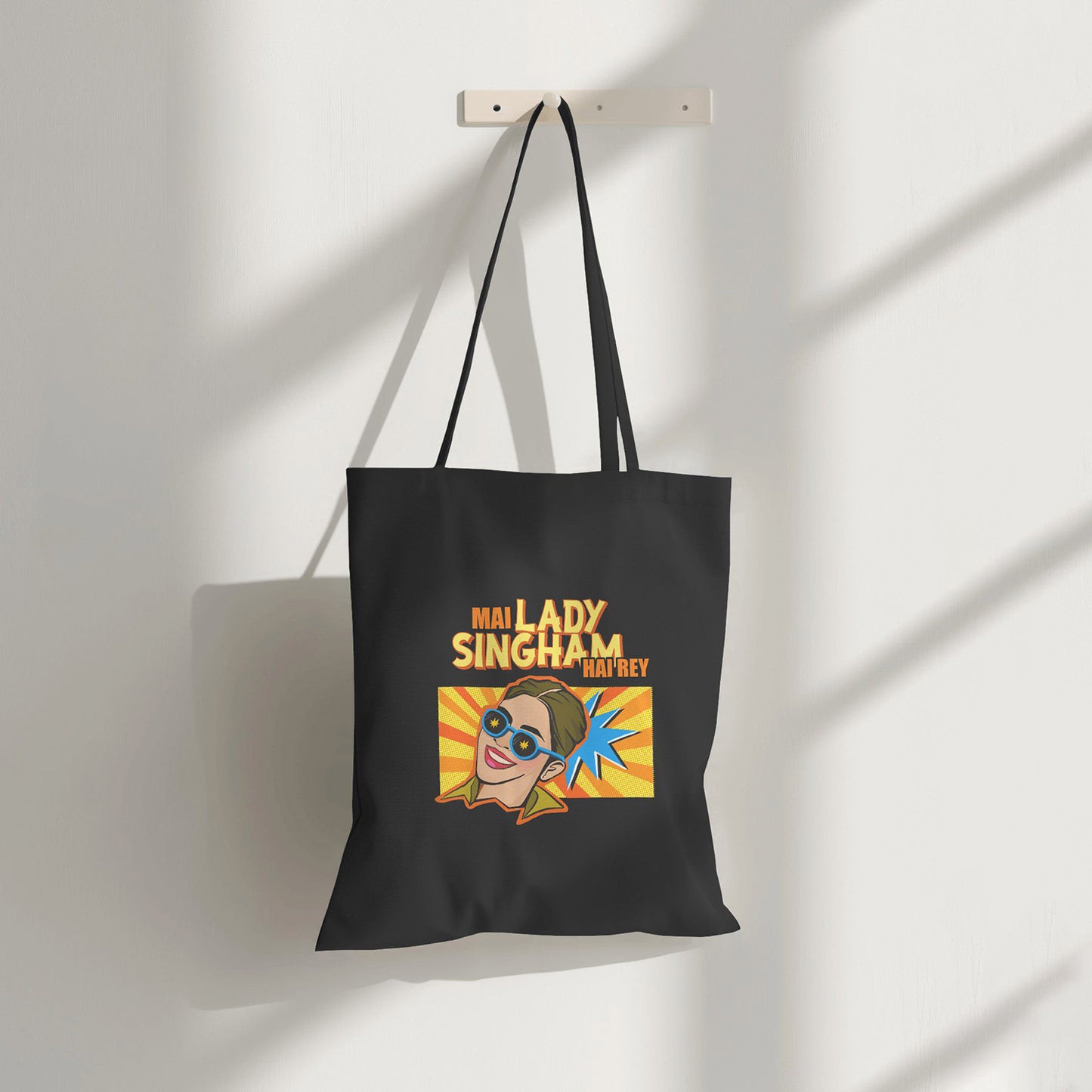 Lady Singham Hai Re Tote Bag (Long Handle)